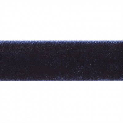 Лента бархатная нейлон, шир.12 мм, (упак. 45,7м), цв.180-т.синий - купить в Шадринске. Цена: 411.60 руб.