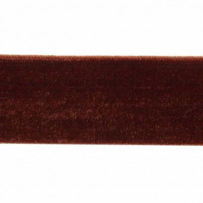 Лента бархатная нейлон, шир.25 мм, (упак. 45,7м), цв.120-шоколад - купить в Шадринске. Цена: 981.09 руб.