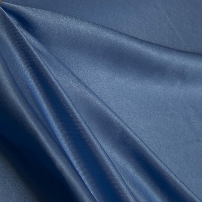 Поли креп-сатин 16-4132, 125 (+/-5) гр/м2, шир.150см, цвет голубой - купить в Шадринске. Цена 155.57 руб.