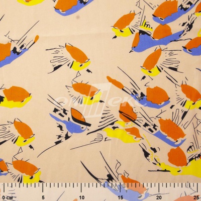 Плательная ткань "Софи" 14.1, 75 гр/м2, шир.150 см, принт птицы - купить в Шадринске. Цена 241.49 руб.