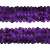 Тесьма с пайетками 12, шир. 30 мм/уп. 25+/-1 м, цвет фиолет - купить в Шадринске. Цена: 1 098.48 руб.
