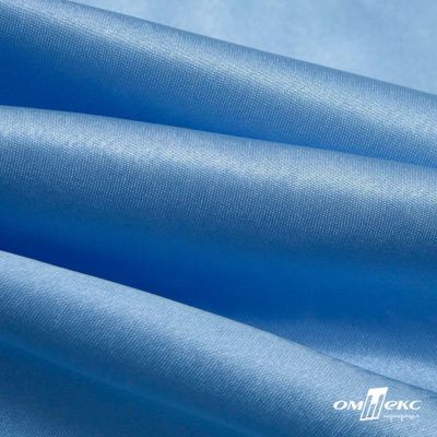 Поли креп-сатин 14-4121, 125 (+/-5) гр/м2, шир.150см, цвет голубой - купить в Шадринске. Цена 155.57 руб.