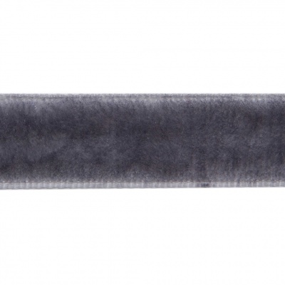 Лента бархатная нейлон, шир.12 мм, (упак. 45,7м), цв.189-т.серый - купить в Шадринске. Цена: 457.61 руб.