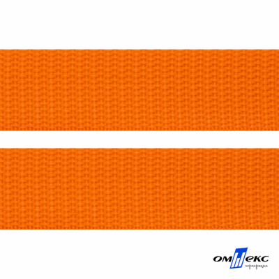 Оранжевый- цв.523 -Текстильная лента-стропа 550 гр/м2 ,100% пэ шир.25 мм (боб.50+/-1 м) - купить в Шадринске. Цена: 405.80 руб.