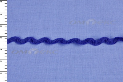 Тесьма плетеная "Вьюнчик"/синий - купить в Шадринске. Цена: 40.72 руб.