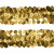 Тесьма с пайетками D16, шир. 30 мм/уп. 25+/-1 м, цвет золото - купить в Шадринске. Цена: 1 087.39 руб.