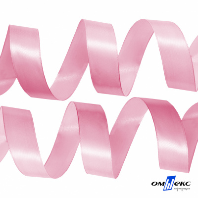 050-нежно-розовый Лента атласная упаковочная (В) 85+/-5гр/м2, шир.25 мм (1/2), 25+/-1 м - купить в Шадринске. Цена: 53.96 руб.