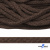 Шнур плетеный d-6 мм, 70% хлопок 30% полиэстер, уп.90+/-1 м, цв.1073-т.коричневый - купить в Шадринске. Цена: 594 руб.