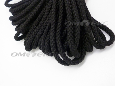Шнур В-035 4 мм круп.плетение 100 м черный - купить в Шадринске. Цена: 156.40 руб.