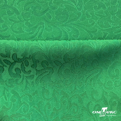 Ткань жаккард королевский, 100% полиэстр 180 г/м 2, шир.150 см, цв-зеленый - купить в Шадринске. Цена 293.39 руб.