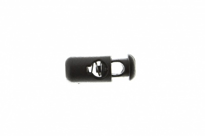 8108 Фиксатор пластиковый "Бочонок", 20х8 мм, цвет чёрный - купить в Шадринске. Цена: 1.31 руб.