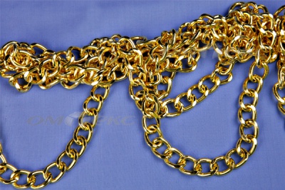 Цепь металл декоративная №11 (17*13) золото (10+/-1 м)  - купить в Шадринске. Цена: 1 341.87 руб.