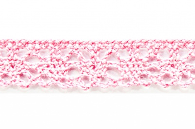 Тесьма кружевная 0621-1607, шир. 15 мм/уп. 20+/-1 м, цвет 096-розовый - купить в Шадринске. Цена: 302.42 руб.