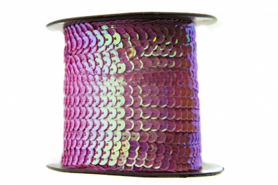 Пайетки "ОмТекс" на нитях, CREAM, 6 мм С / упак.73+/-1м, цв. 89 - розовый - купить в Шадринске. Цена: 468.37 руб.
