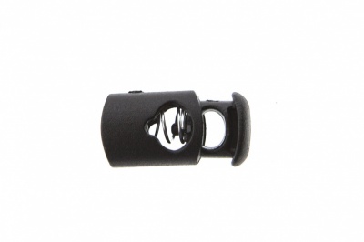 8021 Фиксатор пластиковый "Цилиндр", 20х10 мм, цвет чёрный - купить в Шадринске. Цена: 1.29 руб.