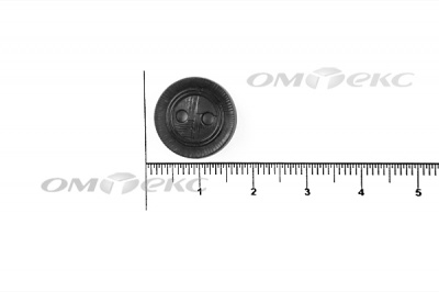 51820/15 мм (2 пр)  черные пуговицы - купить в Шадринске. Цена: 0.87 руб.