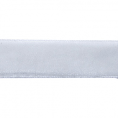 Лента бархатная нейлон, шир.12 мм, (упак. 45,7м), цв.01-белый - купить в Шадринске. Цена: 457.61 руб.