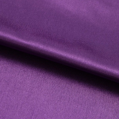 Поли креп-сатин 19-3536, 125 (+/-5) гр/м2, шир.150см, цвет фиолетовый - купить в Шадринске. Цена 155.57 руб.