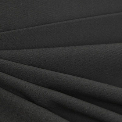 Костюмная ткань "Элис", 220 гр/м2, шир.150 см, цвет чёрный - купить в Шадринске. Цена 308 руб.