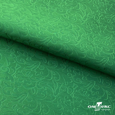Ткань жаккард королевский, 100% полиэстр 180 г/м 2, шир.150 см, цв-зеленый - купить в Шадринске. Цена 293.39 руб.