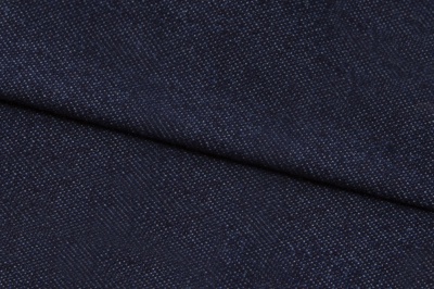 Ткань джинсовая №96, 160 гр/м2, шир.148см, цвет т.синий - купить в Шадринске. Цена 350.42 руб.