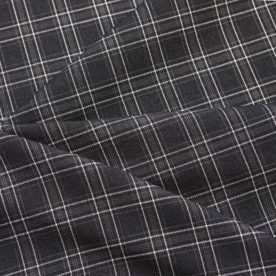 Ткань костюмная клетка 25052 2027, 198 гр/м2, шир.150см, цвет т.серый/сер/бел - купить в Шадринске. Цена 427.13 руб.