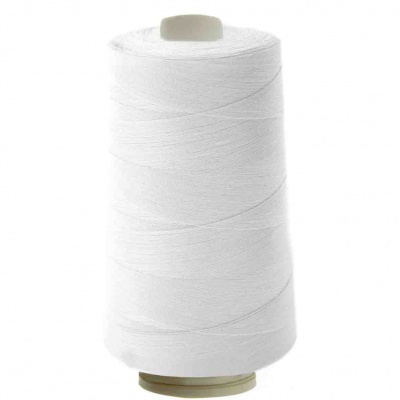 Швейные нитки (армированные) 28S/2, нам. 2 500 м, цвет белый - купить в Шадринске. Цена: 148.95 руб.