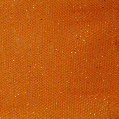 Сетка Глиттер, 24 г/м2, шир.145 см., оранжевый - купить в Шадринске. Цена 117.24 руб.