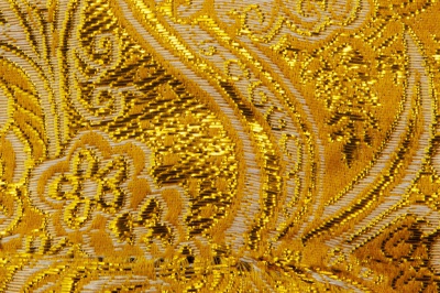 Ткань костюмная жаккард №12, 140 гр/м2, шир.150см, цвет жёлтый - купить в Шадринске. Цена 383.29 руб.