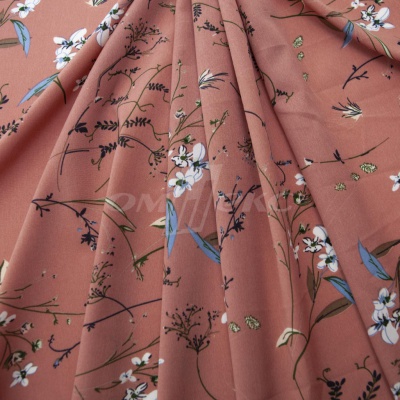 Плательная ткань "Фламенко" 2.1, 80 гр/м2, шир.150 см, принт растительный - купить в Шадринске. Цена 311.05 руб.