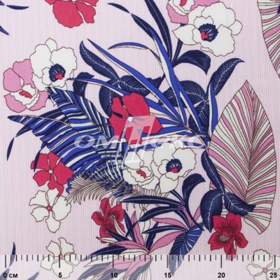 Плательная ткань "Фламенко" 18.1, 80 гр/м2, шир.150 см, принт растительный - купить в Шадринске. Цена 239.03 руб.
