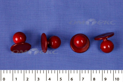 Пуговица поварская "Пукля", 10 мм, цвет красный - купить в Шадринске. Цена: 2.28 руб.
