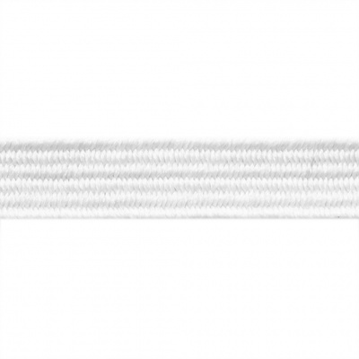 Резиновые нити с текстильным покрытием, шир. 6 мм (182 м/уп), цв.-белый - купить в Шадринске. Цена: 705.59 руб.