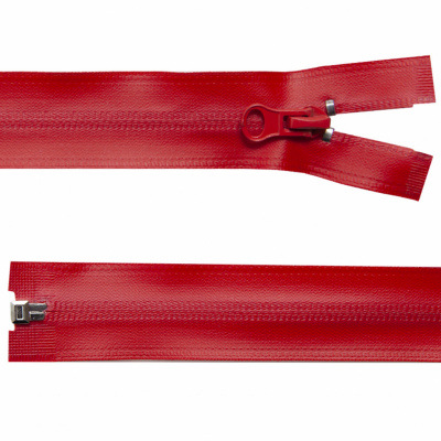 Молния водонепроницаемая PVC Т-7, 60 см, разъемная, цвет (820) красный - купить в Шадринске. Цена: 49.39 руб.