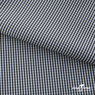 Ткань сорочечная Клетка Виши, 115 г/м2, 58% пэ,42% хл, шир.150 см, цв.6-черный, (арт.111) - купить в Шадринске. Цена 306.69 руб.