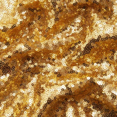 Сетка с пайетками №3, 188 гр/м2, шир.140см, цвет золотой - купить в Шадринске. Цена 454.12 руб.
