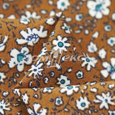 Плательная ткань "Фламенко" 11.1, 80 гр/м2, шир.150 см, принт растительный - купить в Шадринске. Цена 239.03 руб.