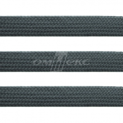 Шнур плетеный (плоский) d-12 мм, (уп.90+/-1м), 100% полиэстер, цв.272 - серый - купить в Шадринске. Цена: 8.62 руб.