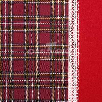 Ткань костюмная клетка 24379 2012, 230 гр/м2, шир.150см, цвет бордовый/бел/жел - купить в Шадринске. Цена 539.74 руб.