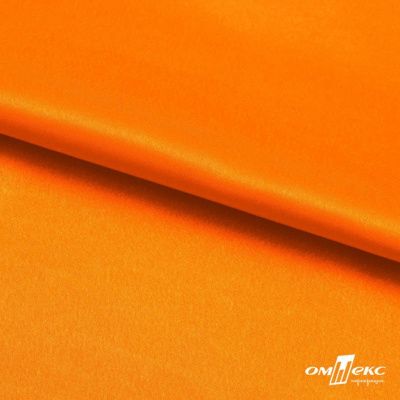 Поли креп-сатин 15-1263, 125 (+/-5) гр/м2, шир.150см, цвет оранжевый - купить в Шадринске. Цена 155.57 руб.