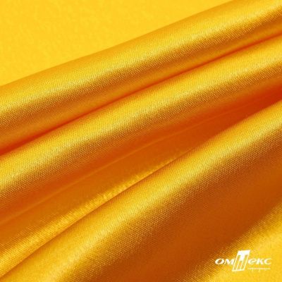 Поли креп-сатин 13-0859, 125 (+/-5) гр/м2, шир.150см, цвет жёлтый - купить в Шадринске. Цена 155.57 руб.