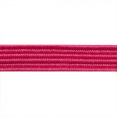 Резиновые нити с текстильным покрытием, шир. 6 мм ( упак.30 м/уп), цв.- 84-фуксия - купить в Шадринске. Цена: 155.22 руб.
