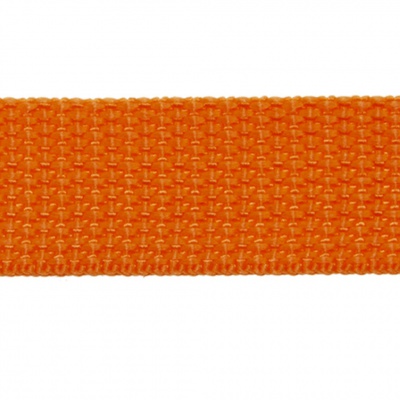 Стропа текстильная, шир. 25 мм (в нам. 50+/-1 ярд), цвет оранжевый - купить в Шадринске. Цена: 409.94 руб.