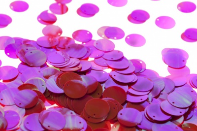 Пайетки "ОмТекс" россыпью,CREAM,круг 20 мм/упак.50+/-2 гр, цв. 15-розовый - купить в Шадринске. Цена: 80.12 руб.