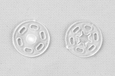 Кнопки пришивные пластиковые 15 мм, блистер 24шт, цв.-прозрачные - купить в Шадринске. Цена: 68.79 руб.