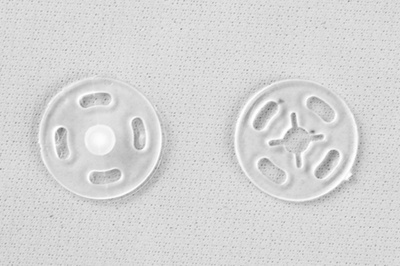 Кнопки пришивные пластиковые 13 мм, блистер 24шт, цв.-прозрачные - купить в Шадринске. Цена: 62.27 руб.