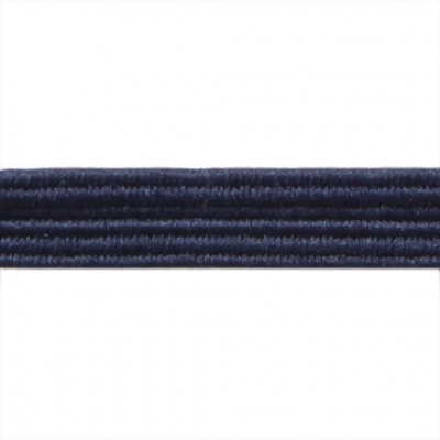 Резиновые нити с текстильным покрытием, шир. 6 мм ( упак.30 м/уп), цв.- 117-т.синий - купить в Шадринске. Цена: 152.05 руб.