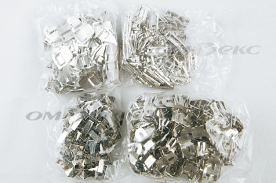 Крючки брючные 4 шипа "Стром" 144 шт. никель - купить в Шадринске. Цена: 383.97 руб.