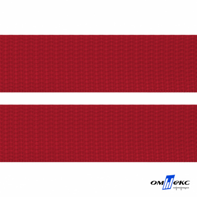 Красный- цв.171-Текстильная лента-стропа 550 гр/м2 ,100% пэ шир.40 мм (боб.50+/-1 м) - купить в Шадринске. Цена: 637.68 руб.