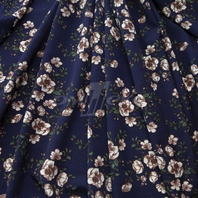 Плательная ткань "Фламенко" 3.2, 80 гр/м2, шир.150 см, принт растительный - купить в Шадринске. Цена 239.03 руб.